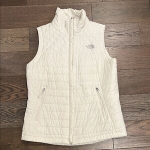 The North Face Women's White Quilted Vest Medium